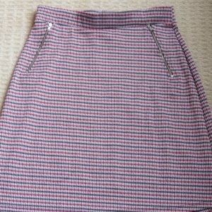 Le Lis Maura Red and Black Plaid Skirt
